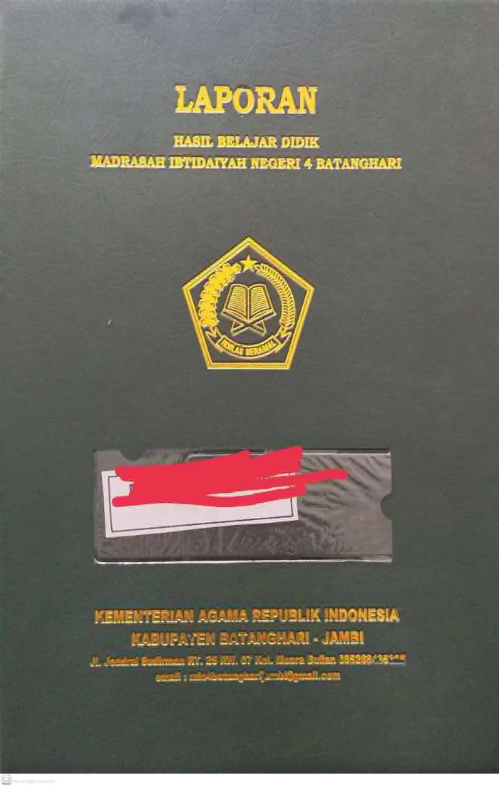 Pembagian Rapor Semester Ganjil Tahun Pelajaran 2021/2022 MIN 4 Batang Hari Dilaksanakan Hari Ini