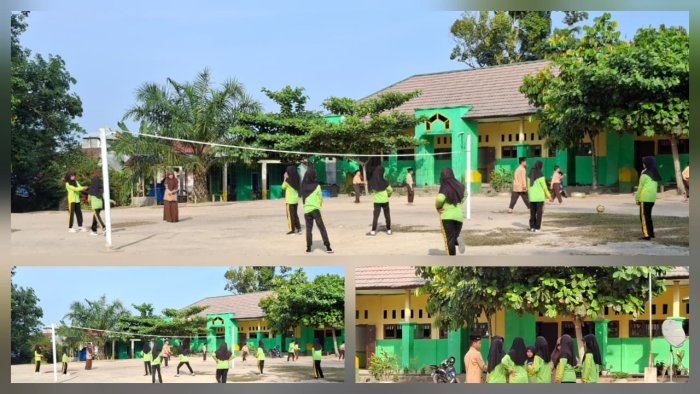 Pembelajaran PJOK Kelas V B MIN 4 Batang Hari, Siswa Antusias Bermain Bola Voli Pembelajaran PJOK Kelas V B MIN 4 Batang Hari, Siswa Antusias Bermain Bola Voli