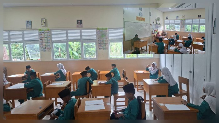 Hari Terakhir Ujian Madrasah Siswa Kelas VI MIN 4 Batang Hari Berjalan Lancar