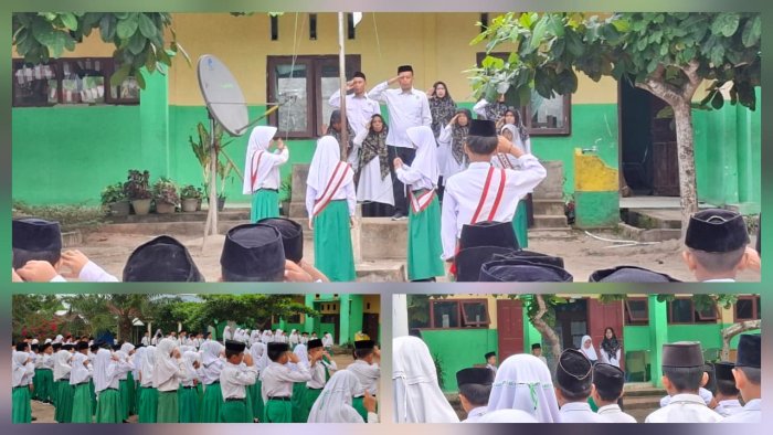 Semangat Nasionalisme Warnai Upacara Bendera Senin di MIN 4 Batang Hari
