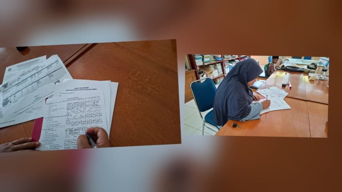 Pengisian Surat Perjanjian PMBM (Penerimaan Murid Baru Madrasah) Berjalan Lancar