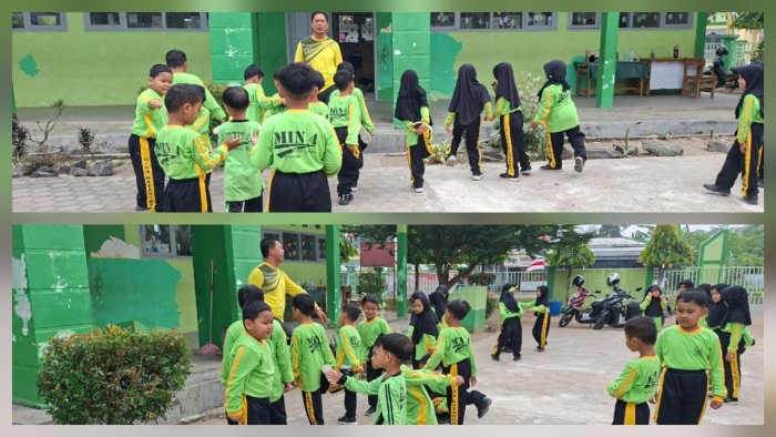 Serunya Belajar PJOK di Halaman Madrasah, Siswa Kelas I A Antusias Beraktivitas Serunya Belajar PJOK di Halaman Madrasah, Siswa Kelas I A Antusias Beraktivitas