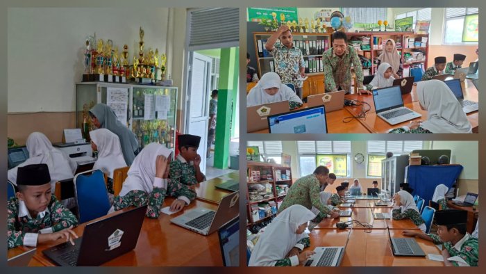 Gladi Simulasi TKA Diawasi Langsung oleh Kepala Madrasah dan Wali Kelas