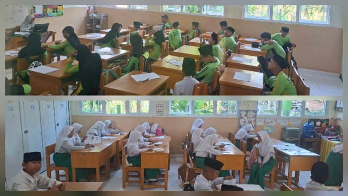 Hari Kedua Asesmen Sumatif Semester Genap, Siswa Kelas VI Ikuti Ujian Matematika dengan Tertib