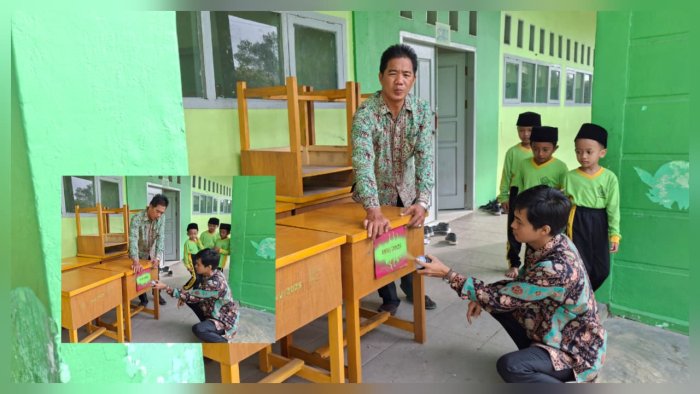 Staf TU Yusuf dan Fiki Beri Tanda Tahun pada Fasilitas Madrasah Staf TU Yusuf dan Fiki Beri Tanda Tahun pada Fasilitas Madrasah