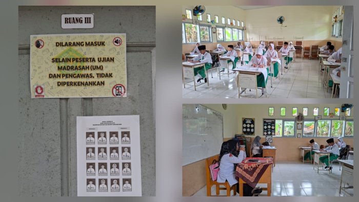 Hari Kedua Ujian Madrasah di MIN 4 Batang Hari Berlangsung Tertib dan Kondusif