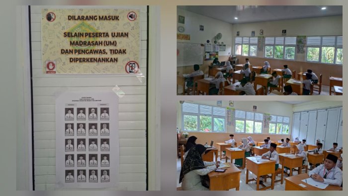 Hari Pertama Ujian Madrasah Siswa Kelas VI Berjalan Tertib dan Lancar