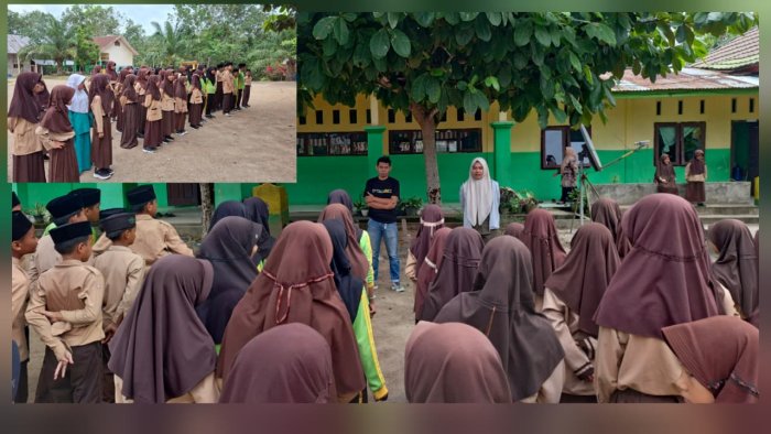 Pelatih Drum Band Ade dan Reza Berikan Arahan kepada Siswa MIN 4 Batang Hari