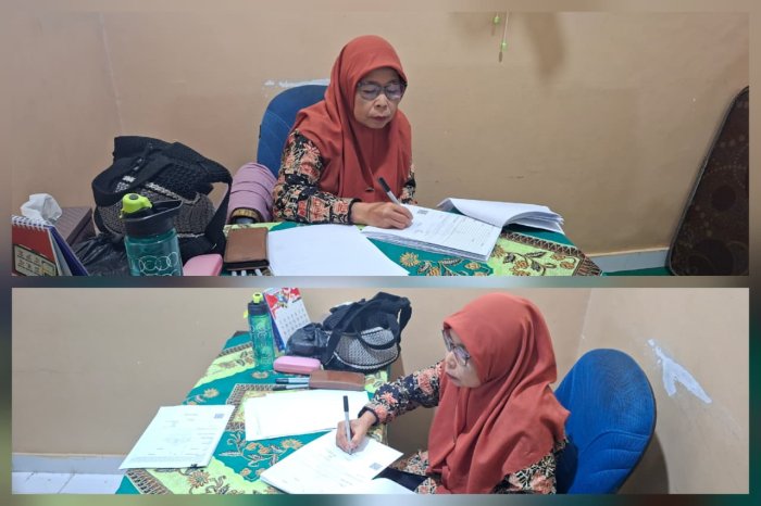 Kepala MIN 4 Batang Hari Tanda Tangani Laporan Hasil Belajar Siswa