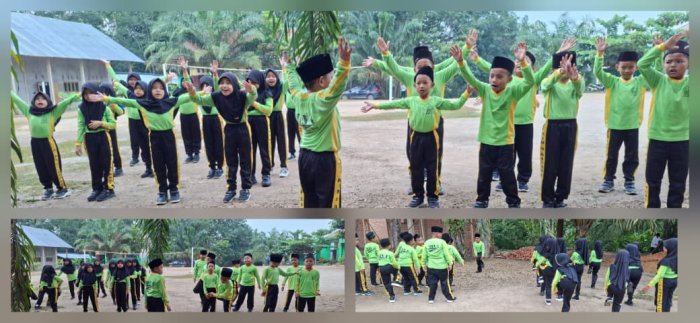 Siswa Kelas II C Ikuti Pembelajaran PJOK di Halaman Madrasah