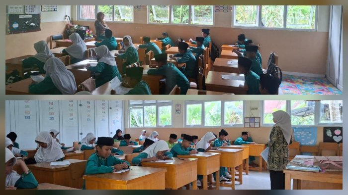 Hari Ketiga Pelaksanaan Ujian Semester Ganjil Tahun Pelajaran 2024/2025 di MIN 4 Batang Hari Berjalan Lancar