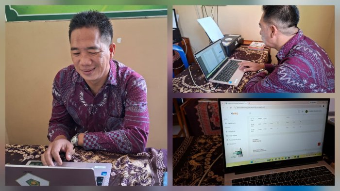 Staf TU Yusuf Cetak Presensi Online Guru, Dukung Administrasi Madrasah yang Tertib dan Akuntabel