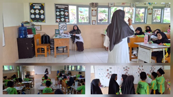 Hari Pertama Supervisi, Kepala Madrasah Tinjau Pembelajaran di Kelas 1A