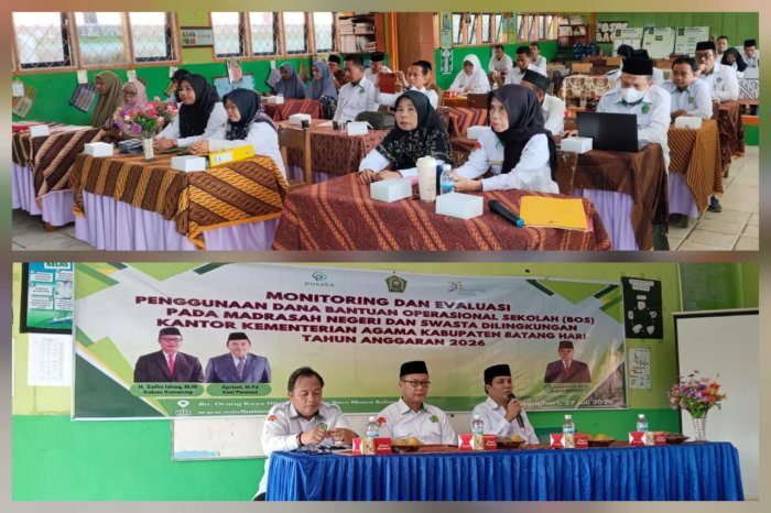 Kepala Madrasah Hadiri Monitoring dan Evaluasi Penggunaan Dana BOS di MIN 1 Batang Hari