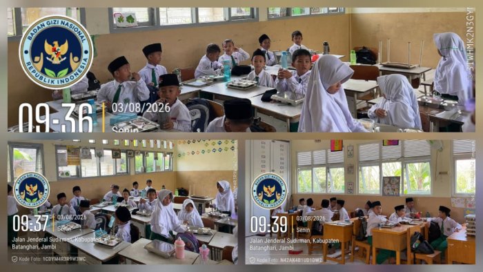 Siswa MIN 4 Batang Hari Nikmati Program Makan Bergizi Gratis (MBG) di Ruang Kelas Siswa MIN 4 Batang Hari Nikmati Program Makan Bergizi Gratis (MBG) di Ruang Kelas