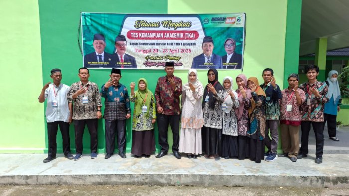 Kunjungan Tim Monev Kemenag Monitoring Pelaksanaan TKA di MIN 4 Batang Hari