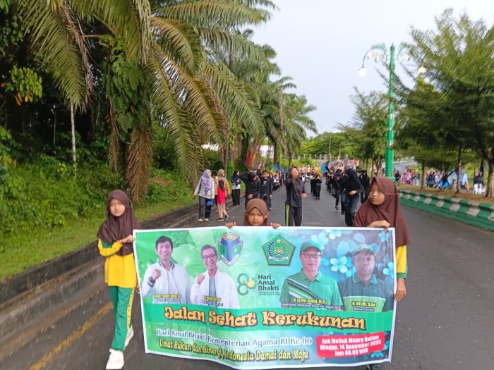 Jalan Sehat Kerukunan Meriahkan Peringatan Hari Amal Bakti Kementerian Agama ke-80 di Kabupaten Batanghari