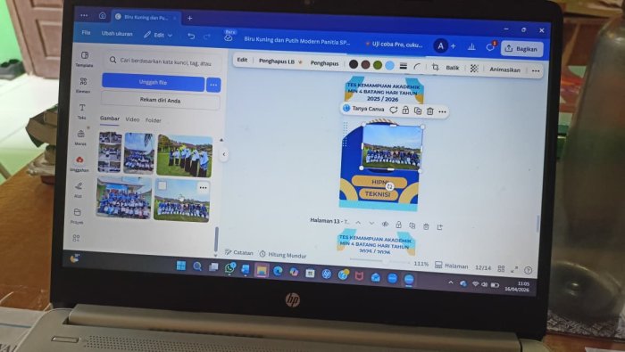 Staf TU Manfaatkan Canva untuk Pembuatan Kartu Pengawas Ujian