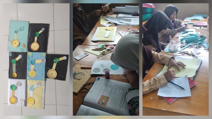Pembelajaran IPAS Bab 5 Kelas VI A, Siswa Membuat Model Hubungan Bumi, Bulan, dan Matahari