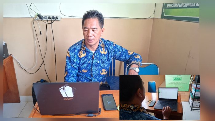 Staf TU Yusuf MZ Lakukan Pembaruan Data Absensi Melalui Aplikasi EMIS GTK